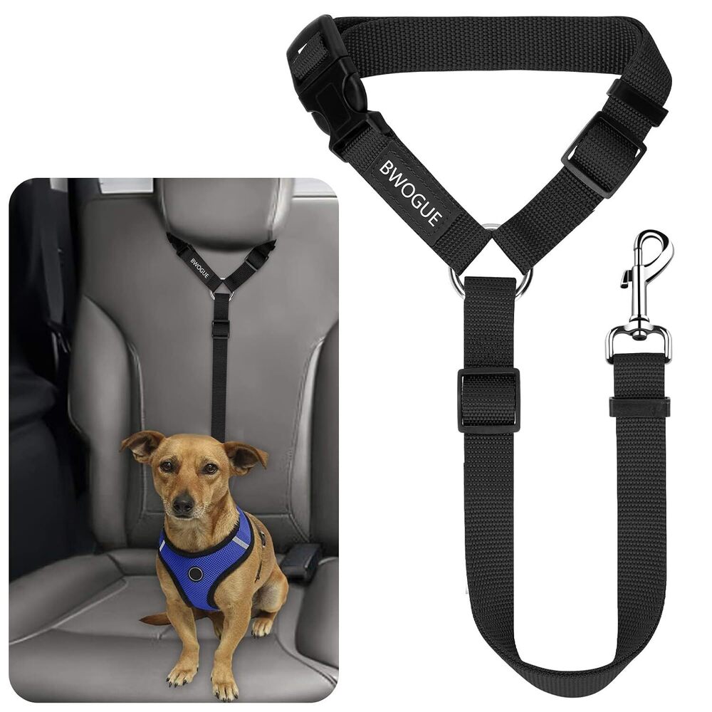 Pet Dog Cat Seat Belts, Car Headrest Restraint Adjustable Safety Leads